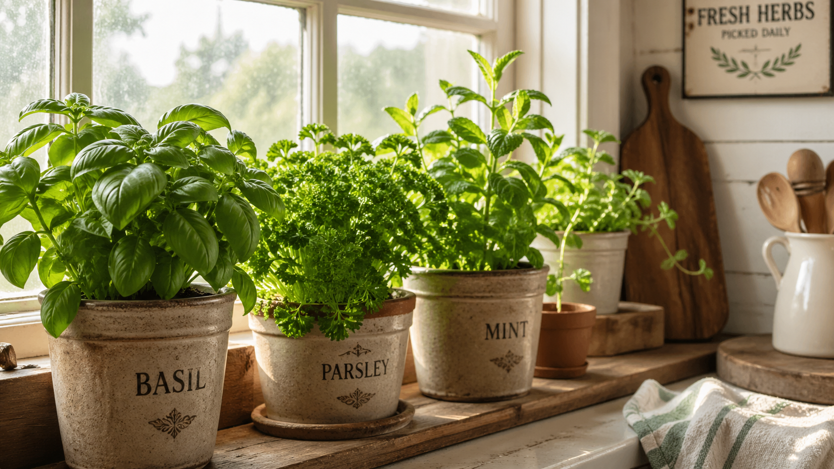 space-saving tiered container garden on a small patio