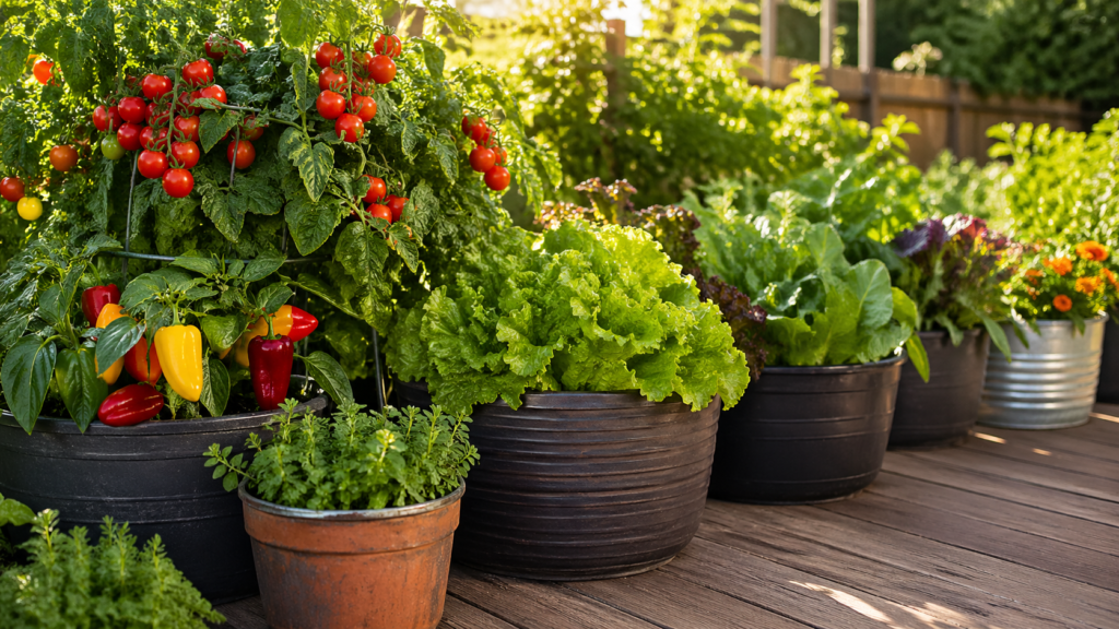 edible container garden