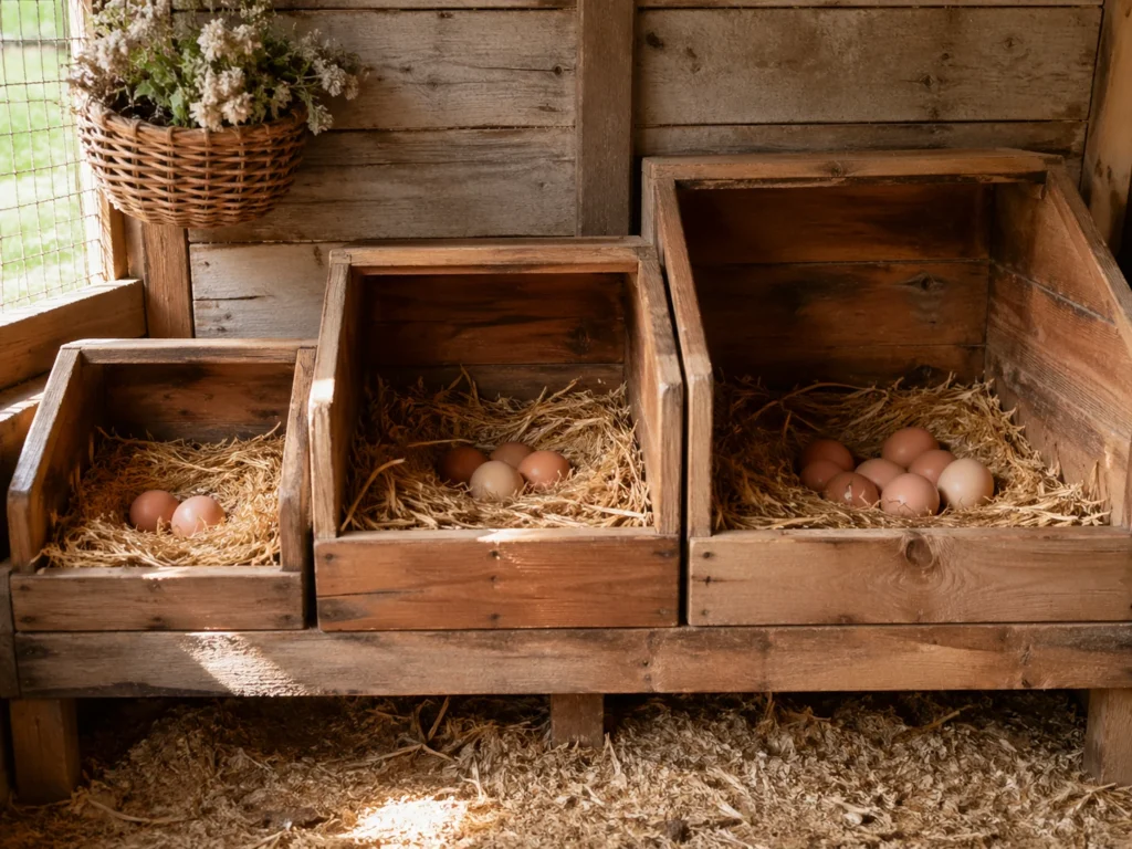 chicken nesting box dimensions for small standard and large hens