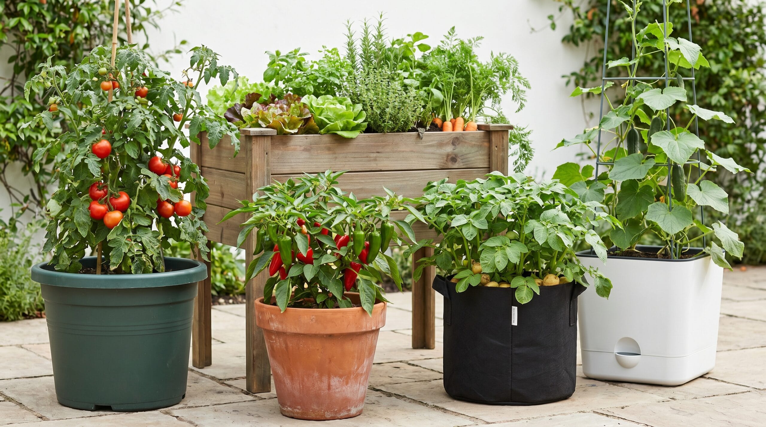 Different types of planters for growing vegetables
