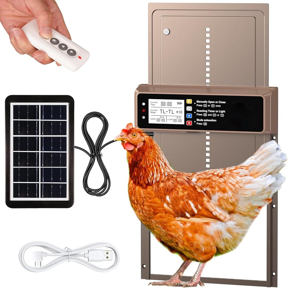 Solar Automatic Coop Door with Timer and Light Sensor
