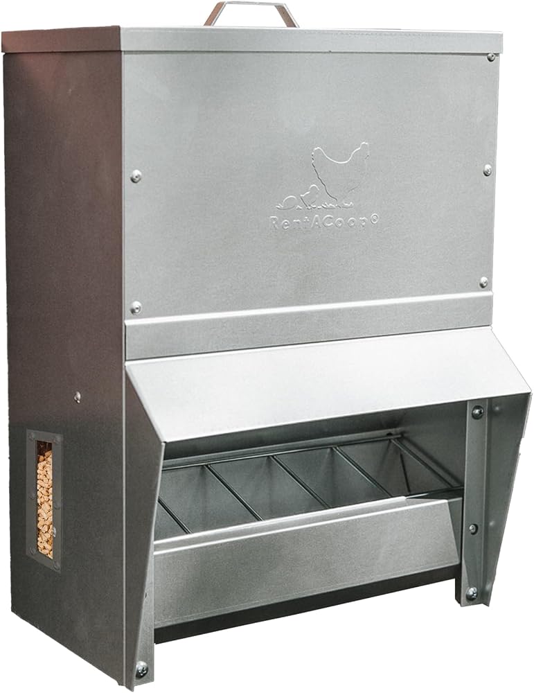 RentACoop Covered Trough Feeder
