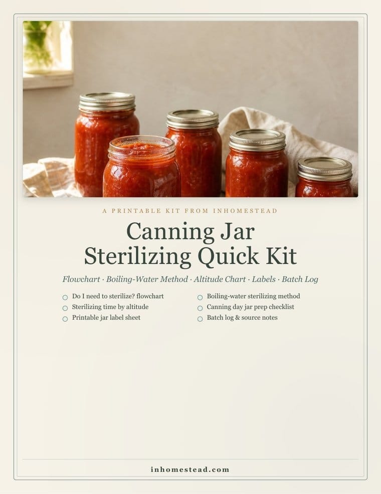 Canning Jar Sterilizing Quick Kit