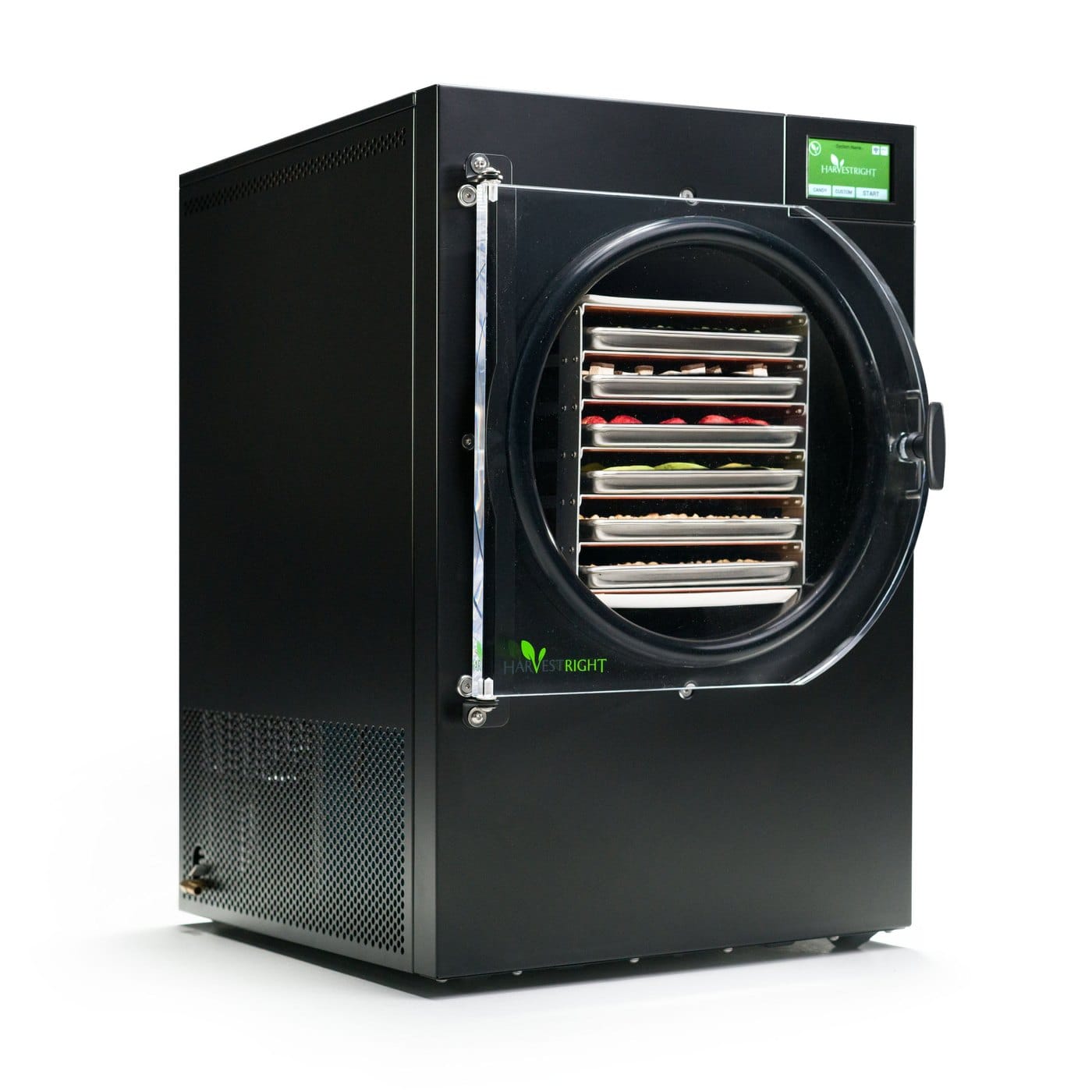 The Harvest Right large home freeze dryer with six loaded trays